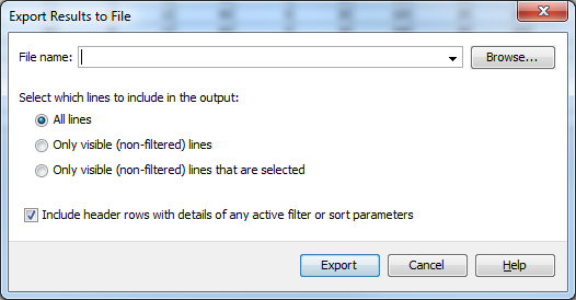 AnalysisResultTableExport